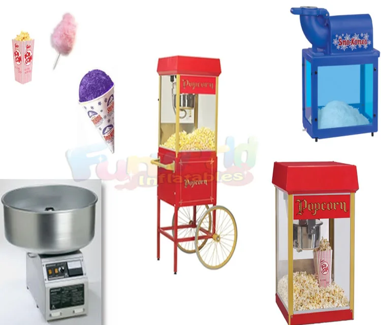 Commercial inflatable water slide combo bounce house carnival suger cotton candy maker machine