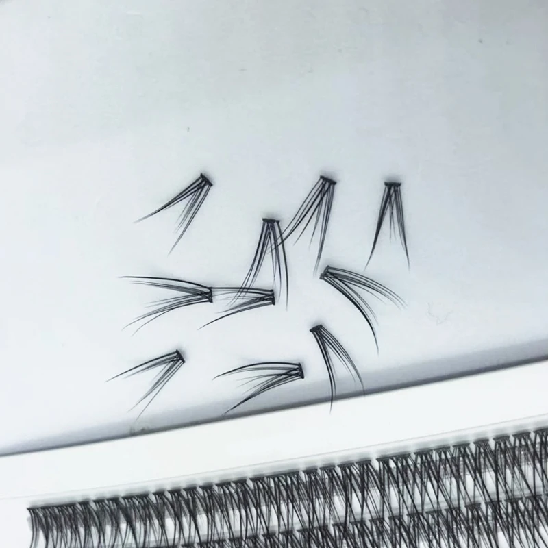 New style  private label fishtail volume lashes  remade 8-14mm volume fans eyelash extension manufacturer