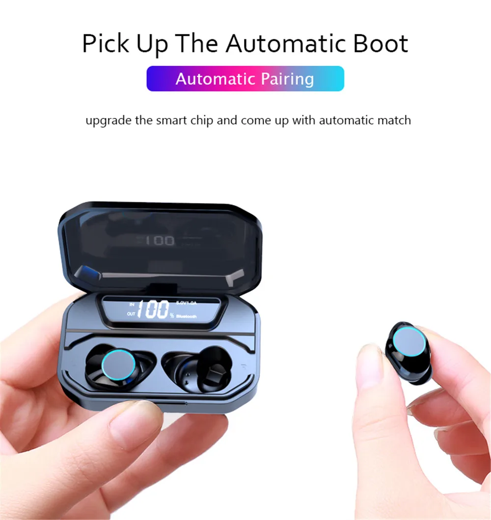 2022 New Tws G02 Audifonos Ear Wireless Earphone Waterproof Head Free Bt 5.0 Sport Earbuds Earphone Headphones
