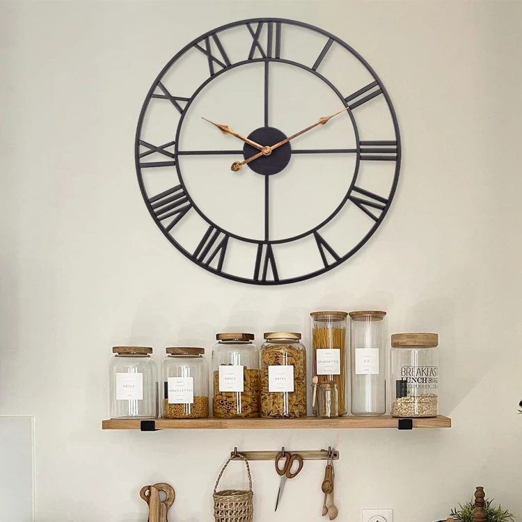 Wholesale Modern Light Luxury Metal Ginkgo Leaf 3d Large Metal Wall Art Decor Hanging Clock For Home Bedroom