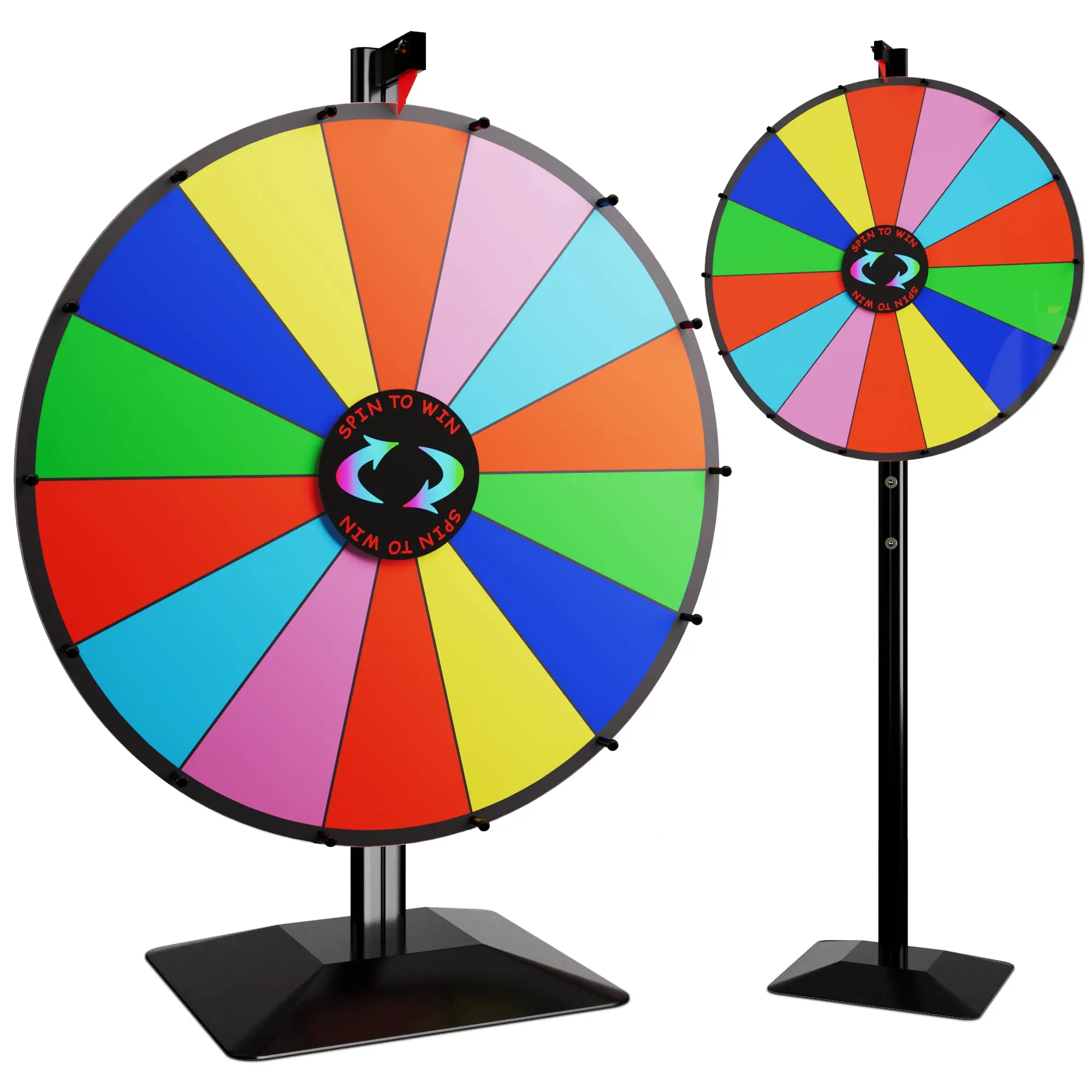 High quality family game hot sale lucky wheels floor-standing & table top Dual-use Spinning printed advertising prize wheel