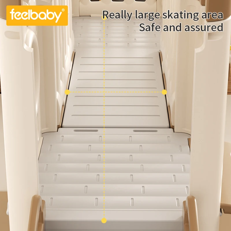 Feelbaby 2024 new product Indoor  Playground  Children Play Home Toy Good-looking Slide And Swing  Plastic  Slide For Kids