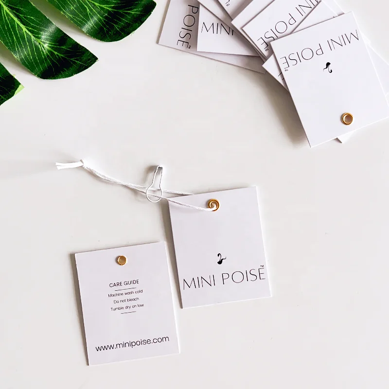 LOPAL High Quality Custom Own Brand 400G with gold eyelet hang tags With Nylon String for Garment Clothing