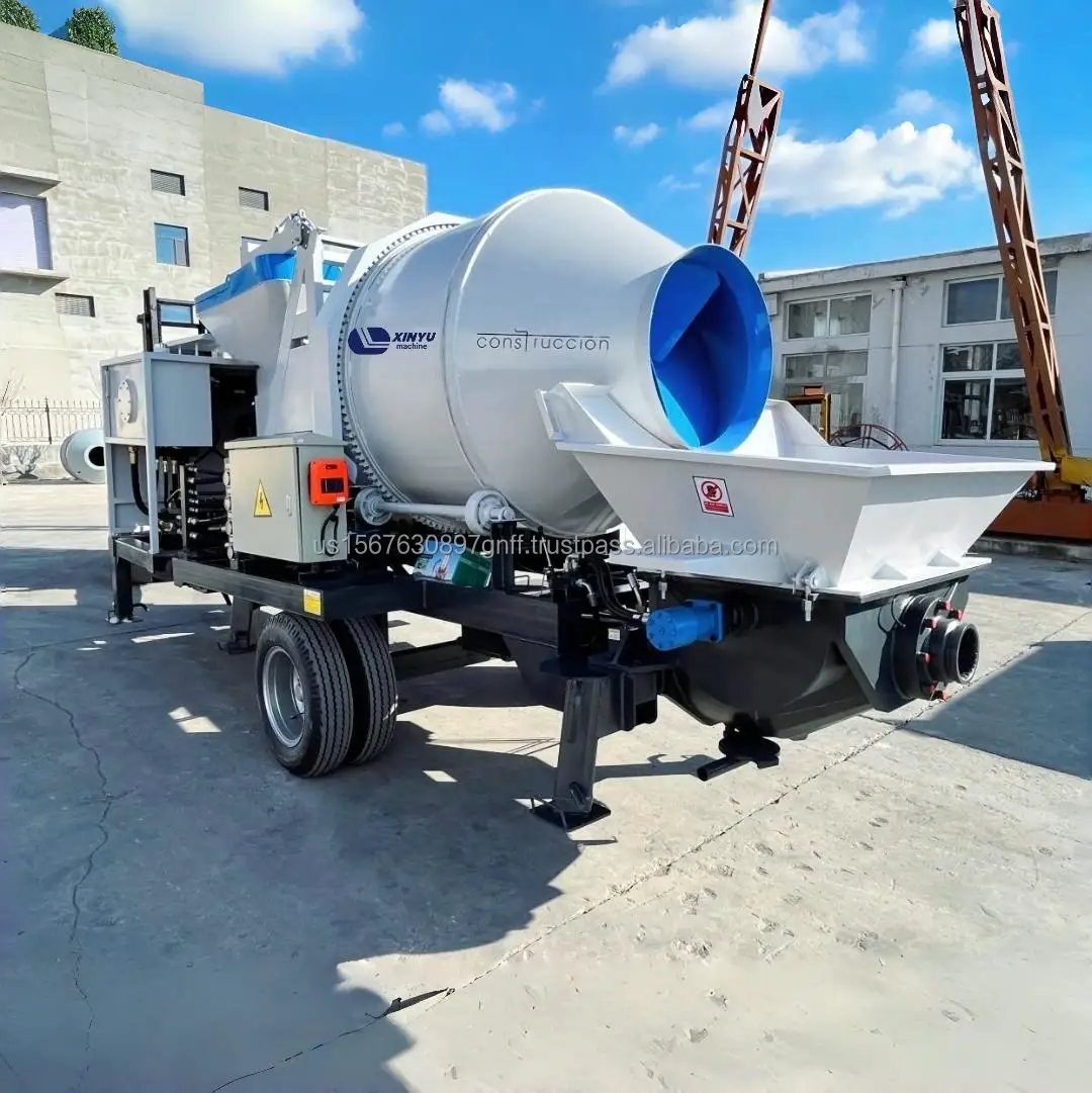 Small Portable JBTS40 Electric Concrete Pump and Concrete Mixer Distribute Pipe S Valve Type Concrete Mixer and Concrete Pumps
