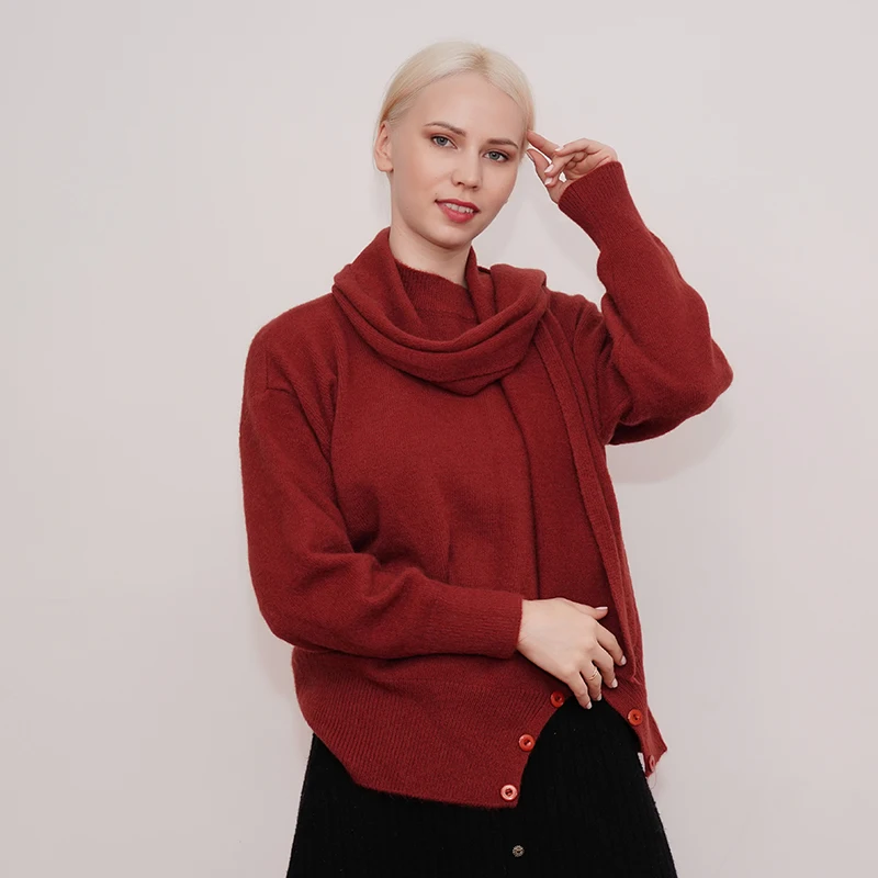 2021 autumn sweaters custom logo womens knit colour hoodie sweater