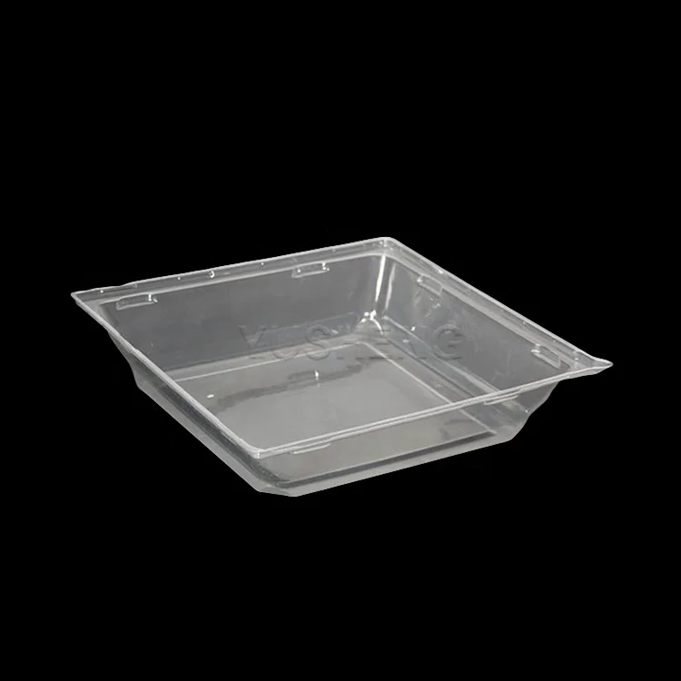 Disposable clear plastic container with lid,plastic tray rectangular