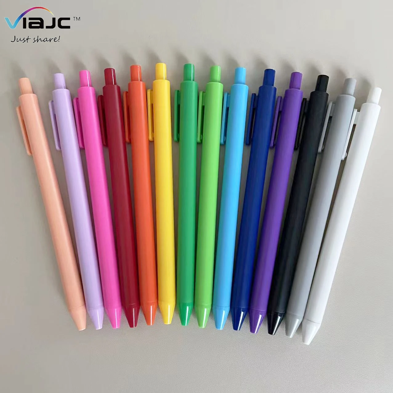 Customized pen with logo soft touch pen ink multi color soft rubber finished plastic click gel Ink pen with company logo
