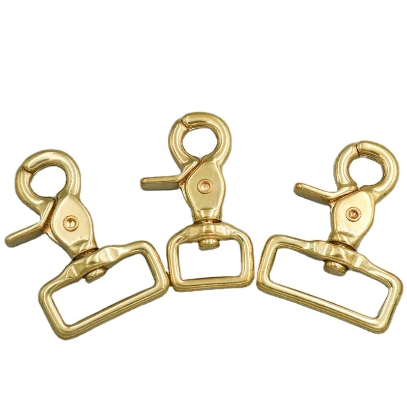 1' Solid Brass 1inch Snap Hook Clip Clasp Carabiner For Pet Leash Dog Collar