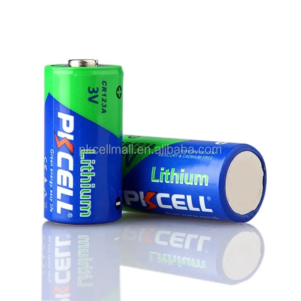 PKCELL 2021  New non-rechargeable small lithium 3v cr123 CR123A battery for flashlight