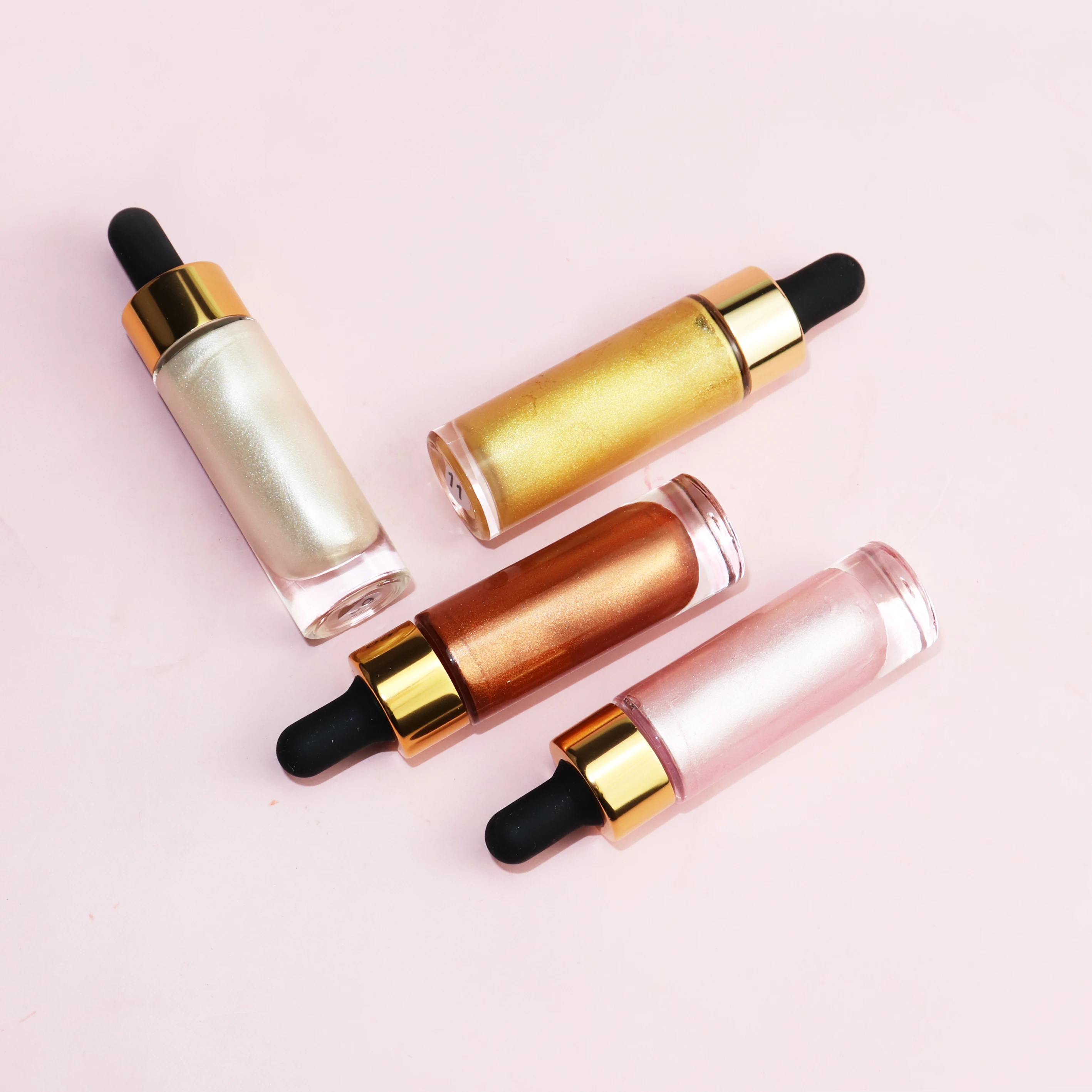 High Quality OEM 11 Colors Face Makeup Highlighter Liquid Vegan Highlighter Private Label