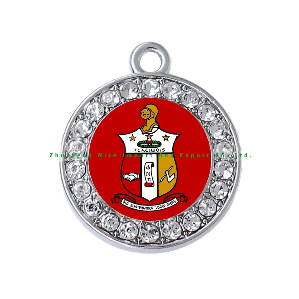 High quality KAP Greek Letter Fraternity fashion alloy necklace circular pendant accessories