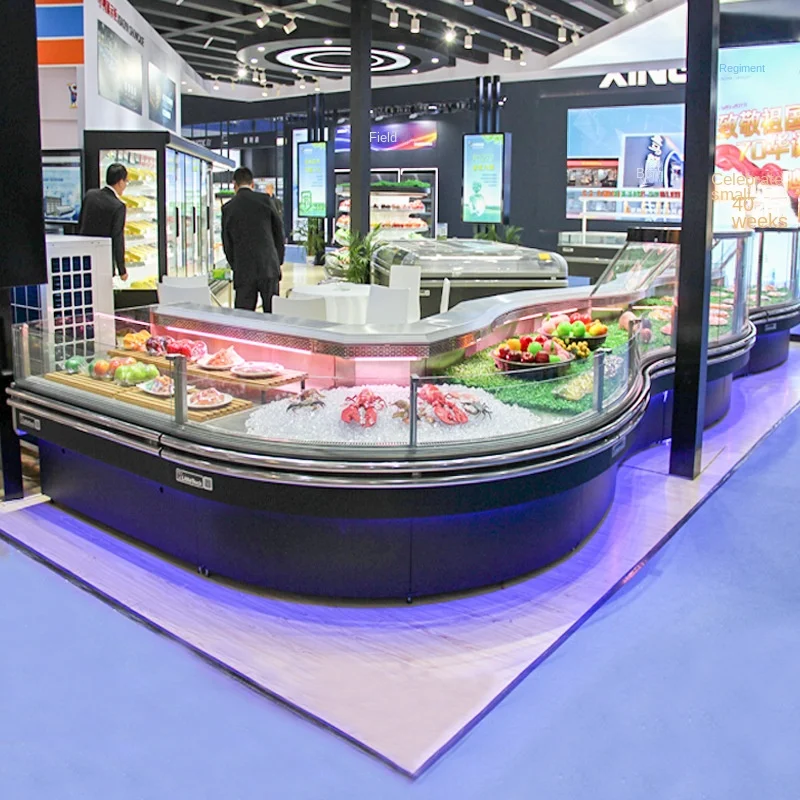 Commercial refrigeration equipment meat display showcase deli fridge supermarket meat refrigerator meat display chiller