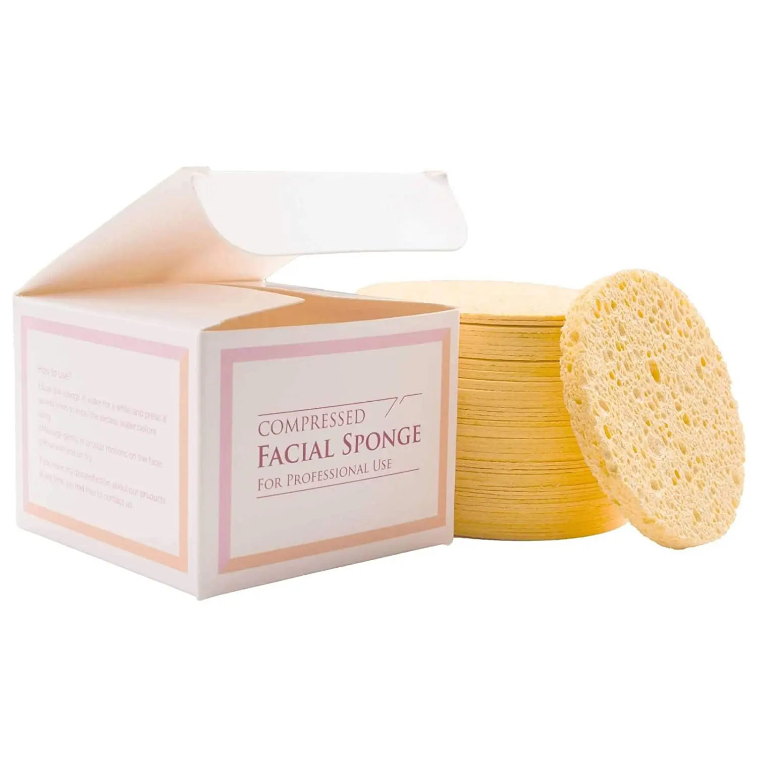 BONNO Hot Sale Compressed Facial Sponges 100% Natural Cellulose for Facial Cleansing Sponge