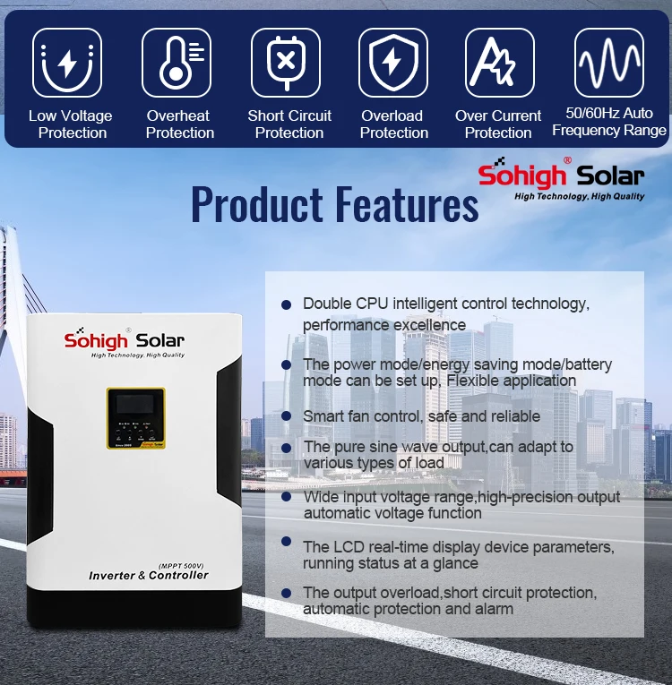 dc 12v to ac 220v 1500w 6000w power 2400 watts 3000 watt energ 8kw off grid pv panel 3.5 5 6 kva hybrid solar inverter