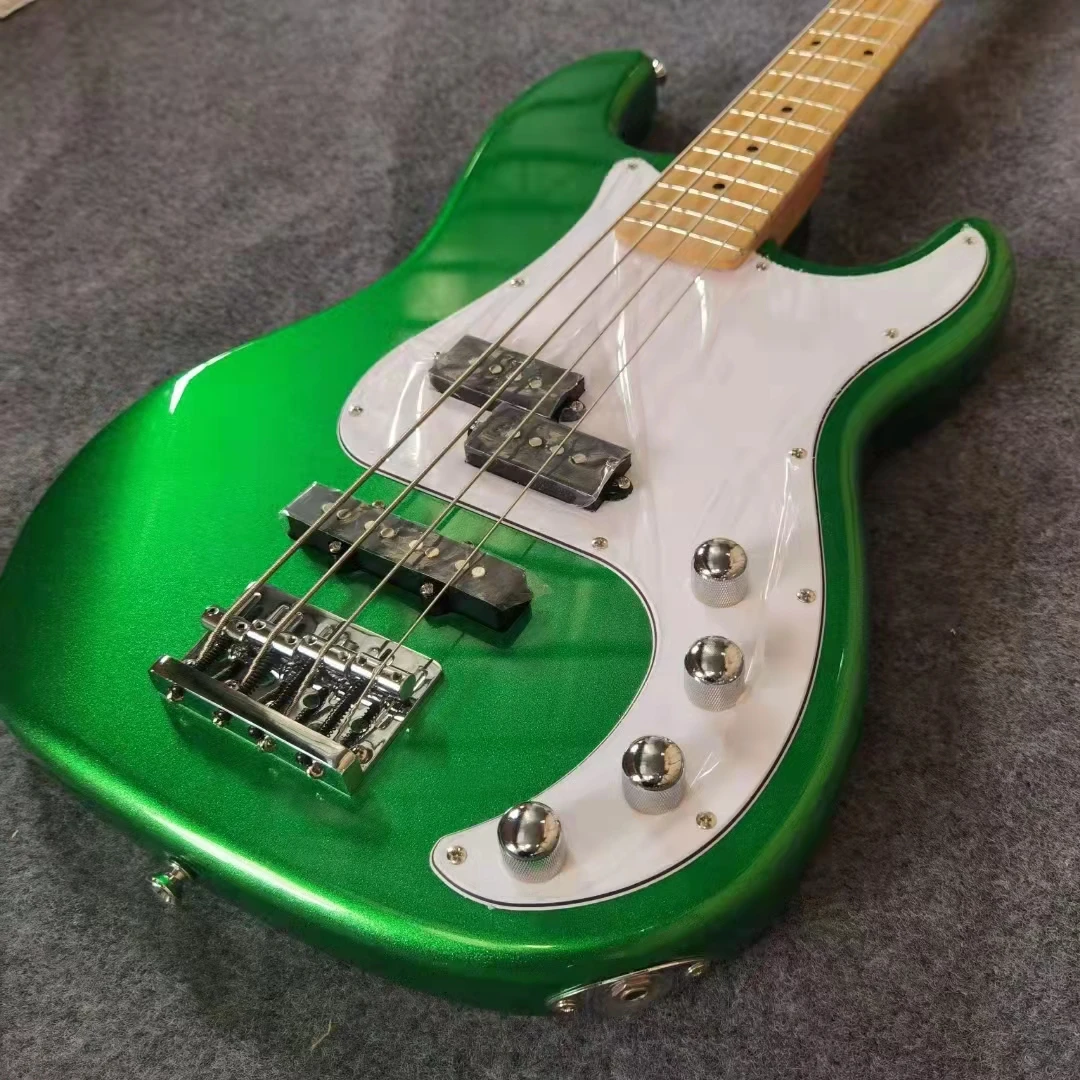 custom precision metallic green bass 4 string guitar for china guitare basse