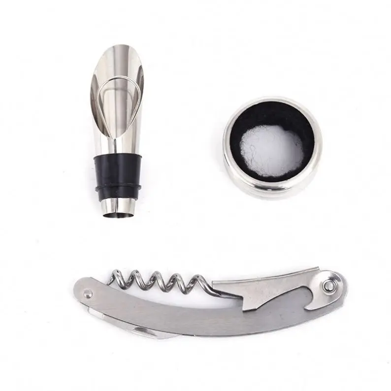 Online Shop New Design Amazon Best Selling Bar Accessories 5 Pieces Wine Tool Set Bottle Shaped Gift Sets Wine Opener Set