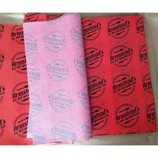 
Custom Logo Printing Grease Proof Food Wrapping Paper Hamburger Packaging Paper 