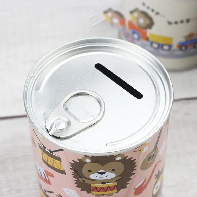 
Factory Supplier Cylinder Tin Can Coin Bank Metal Money Tin Box 