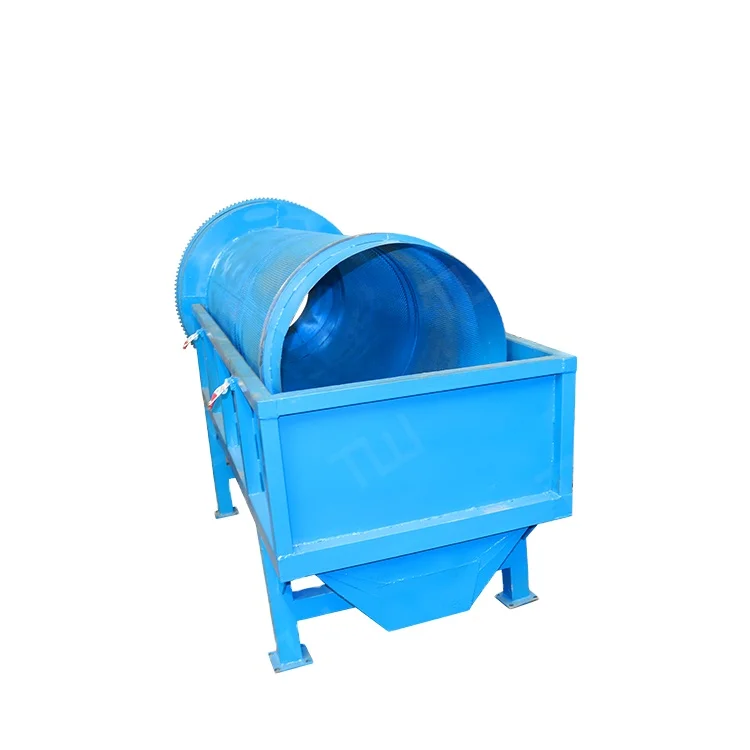 Rotary Drum Sieve Sand and Stone Separator Municipal solid waste sorting line waste small trommel screen