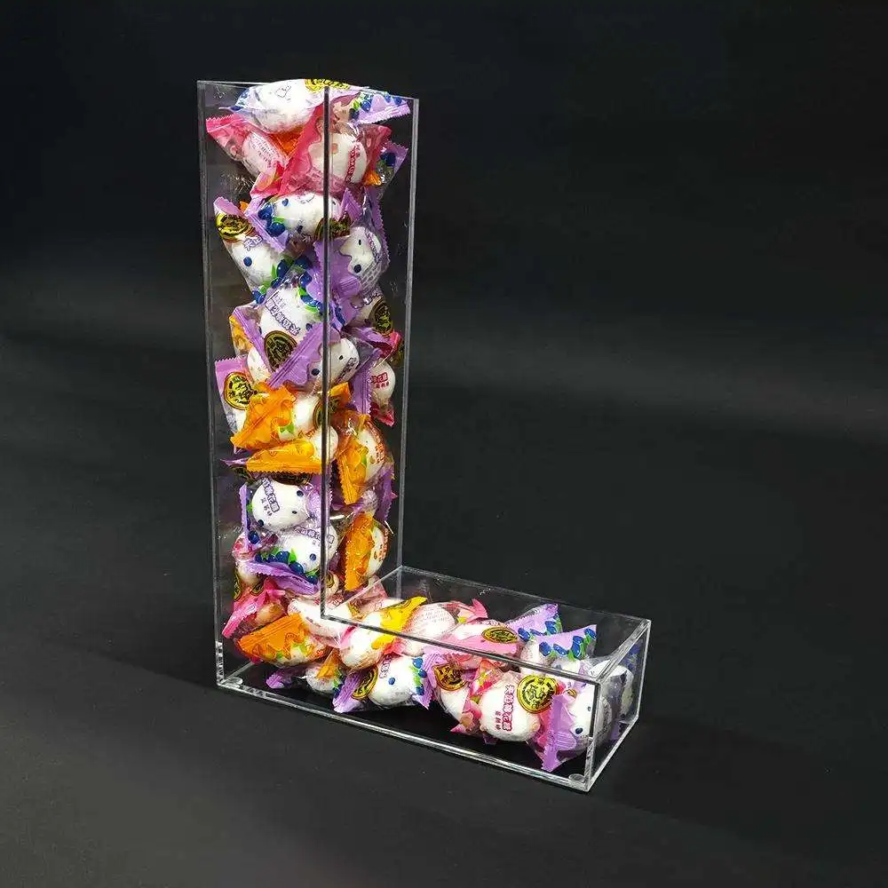 Wholesale Hollow Refillable Acrylic Alphabet Letter 3d Celar Candy Acrylic Fillable Letter