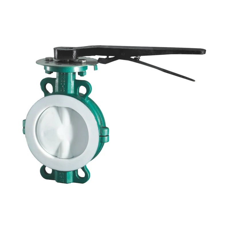 ANSI 150 PN16 Wafer End Type FULL PTFE PFA Fluorine Lined Butterfly Valve