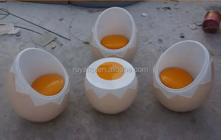 Fiberglass Outdoor Furniture Garden Egg Set Chair with Table