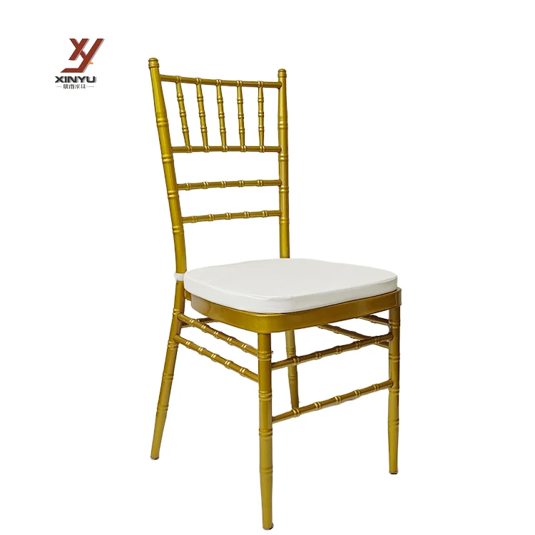 China Hot-Sell Rental Banquet Reception Luxurious And Beautiful Wedding Gold Superior Metal Wedding Chair