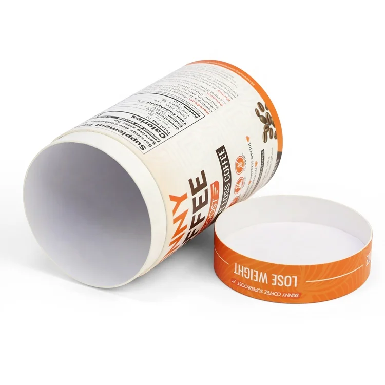 Eco custom printed oats loose tea packaging box coffee bean power food paper tube container