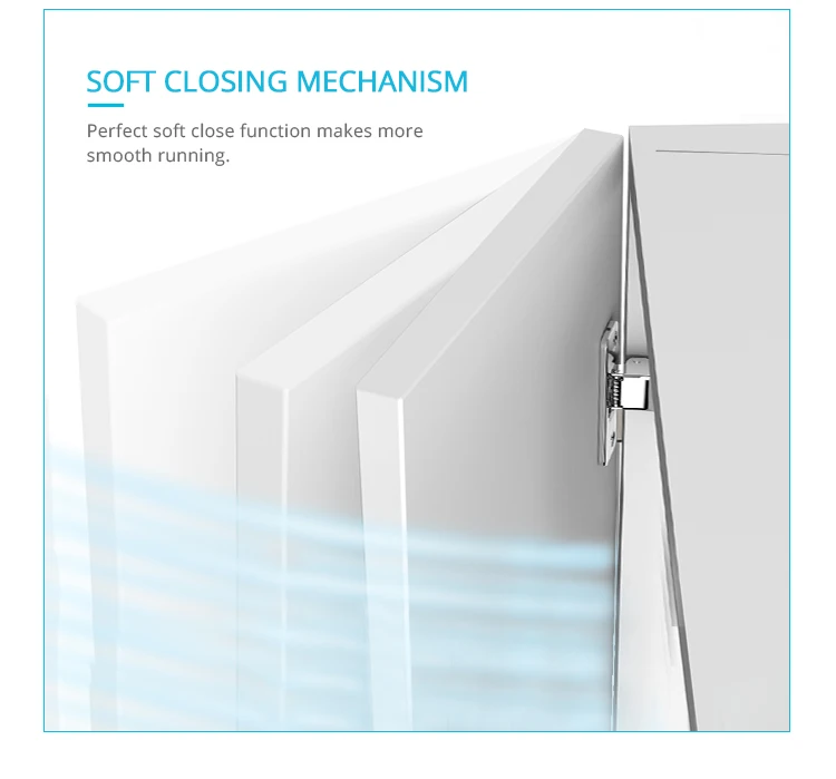 TOPCENT Furniture SS201 Soft Close Hinges Kitchen Cabinet Stainless Steel Cabinet Concealed Hinge