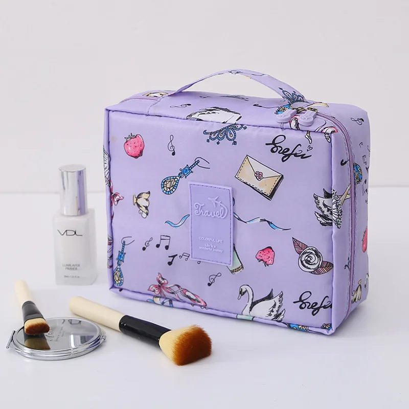 Hot Selling Portable Nylon Lady Makeup Bag Travel Cosmetic Bag