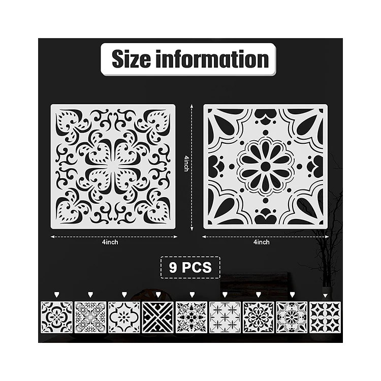 Customizable designs laser cut eco friendly mylar material stencils