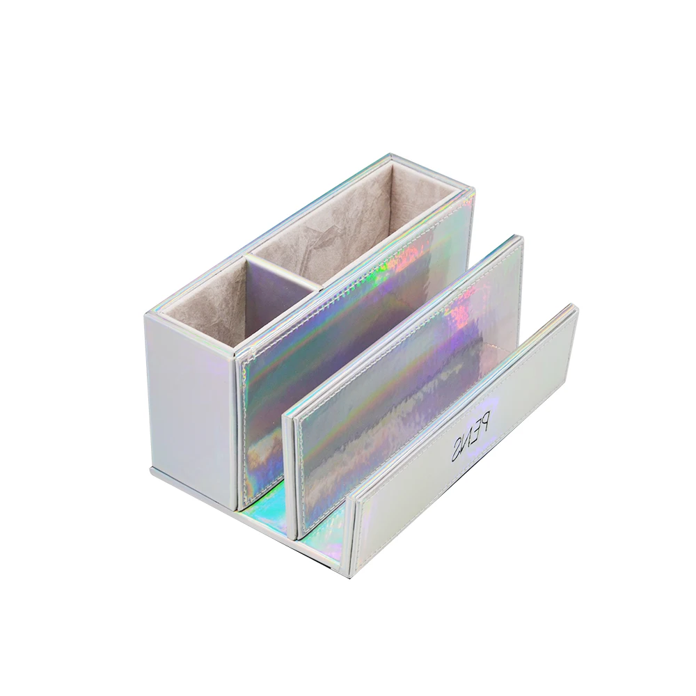 glitter laser pu design office supplies,pen holder,envelop holder