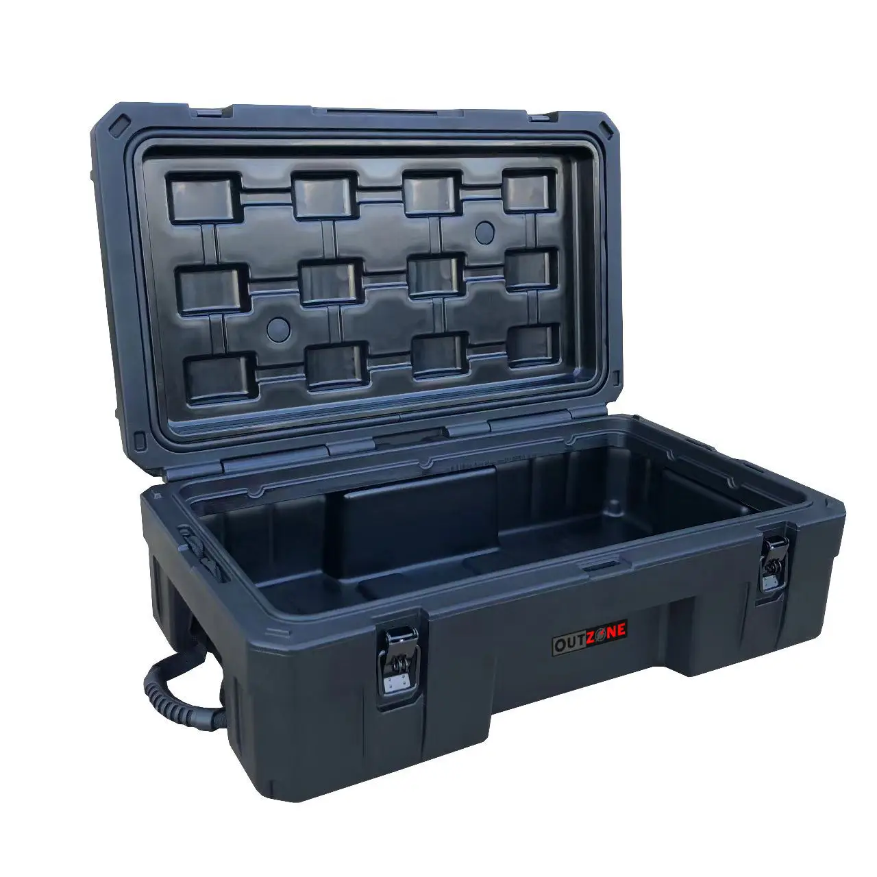 Luxury Stainless Steel Roof Storage Boxes Universal Car Rack Mounted Tool Box Bracket