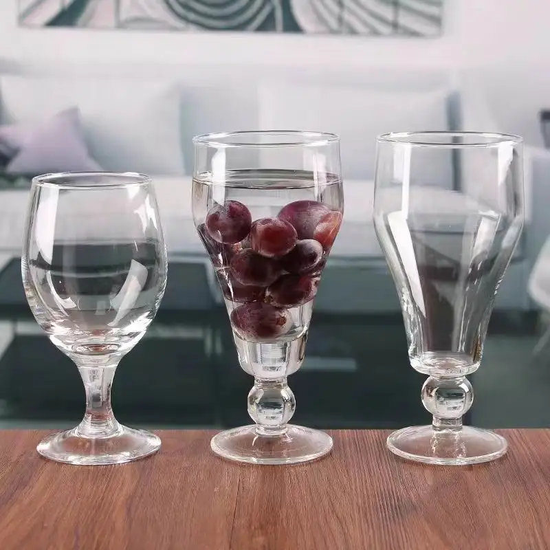 450ml Juice Goblet Wholesale Milkshake Dessert Slushy Glass Cup With Short Stem Unique Craft Beer Stemware Stemmed Tumbler 60547