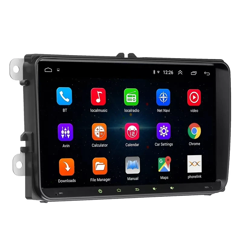 Full Touch Screen Double Din Android 1024*600 HD 1080P car video Mirror Stereo Car Radio System DVD Player For Vw