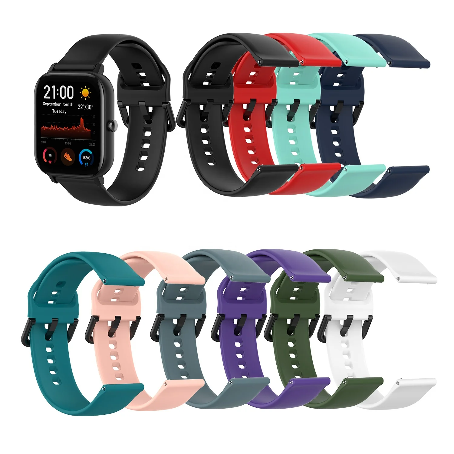 Силиконовый ремешок для Amazfit GTS4 Mini цветной новый дизайн сменный смарт-часов Pop