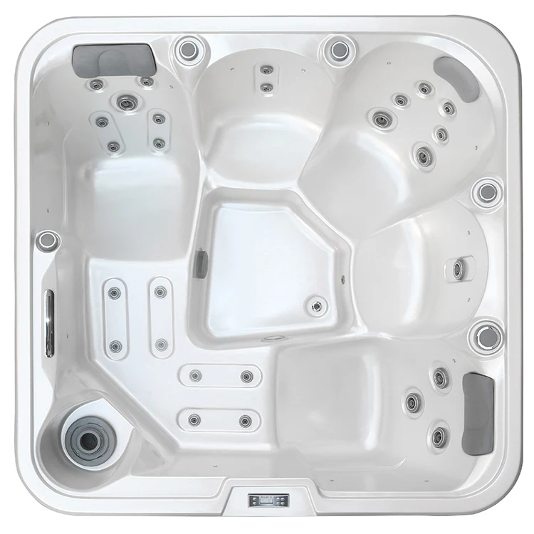 Белая мраморная гидромассажная Ванна на 5