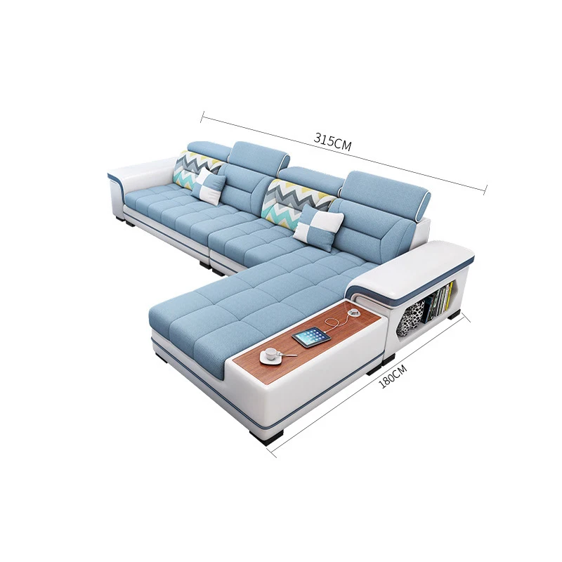 Factory direct sale modernos modern small multifunction massage living room furniture sets sofa