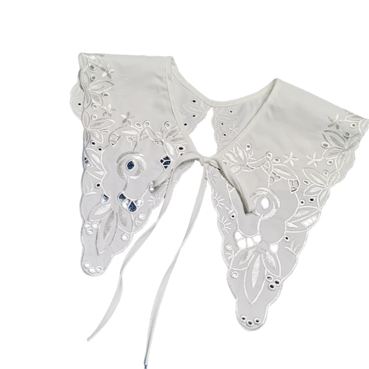 Custom Neckerchief White Detachable Women Capelet Blouse Half Shirt Faux False Collar