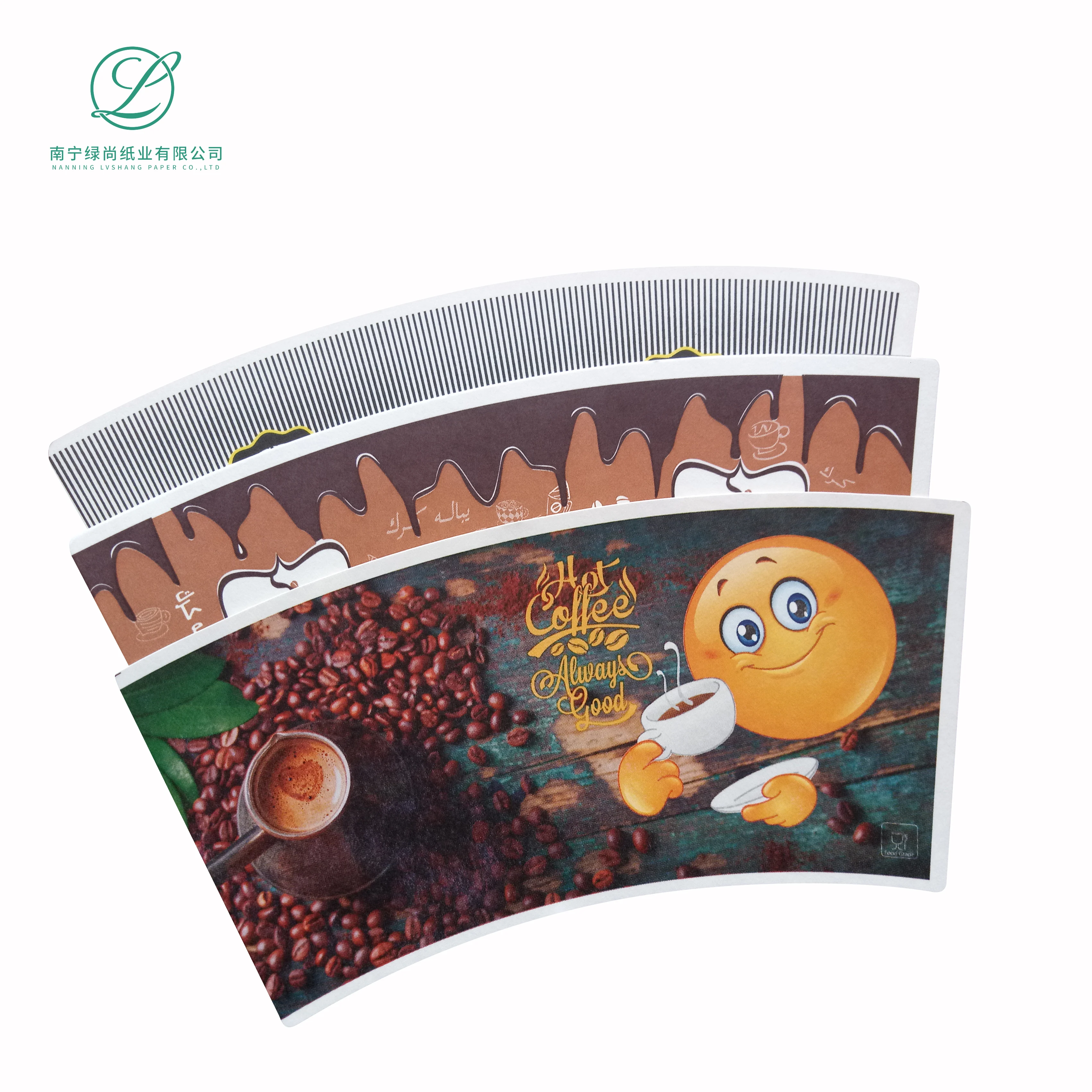 
Good Quality Custom High-end design cutting paper cup fan raw material 