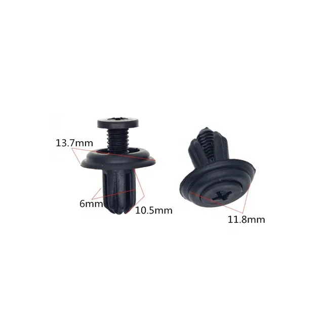 90687-SB0-003 PA66 Black Nylon Hood Mounting Screw Type Retainer Clip