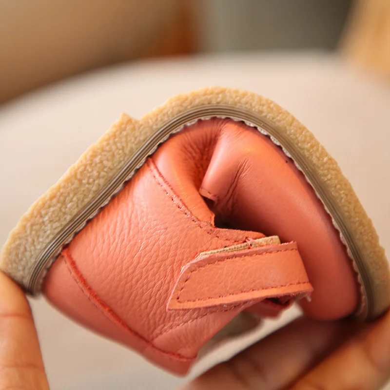 Spring 2021 Baby Toddler Girls Vintage T-Strap Flats Little Kids Genuine Leather Mary Jane Children Pink White Black Dress Shoes