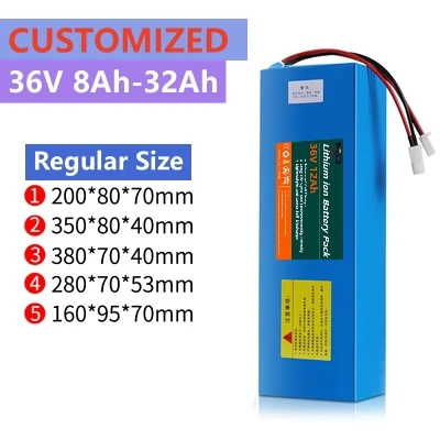 36V 48V 60V 72V 10ah 20ah 30ah Battery Pack Customizable 18650 Lithium-Ion Battery for Electric Tricycles Electric Scooters