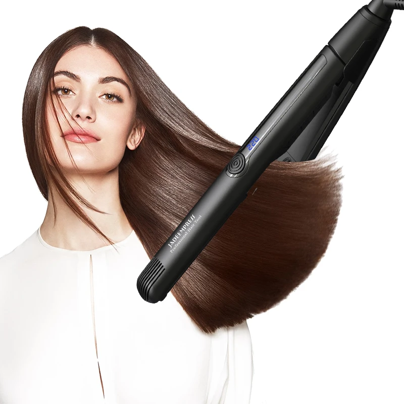 High Quality Customize Ceramic Hair Straightener Flat Irons For Home Use Private Label Iron With LCD Display