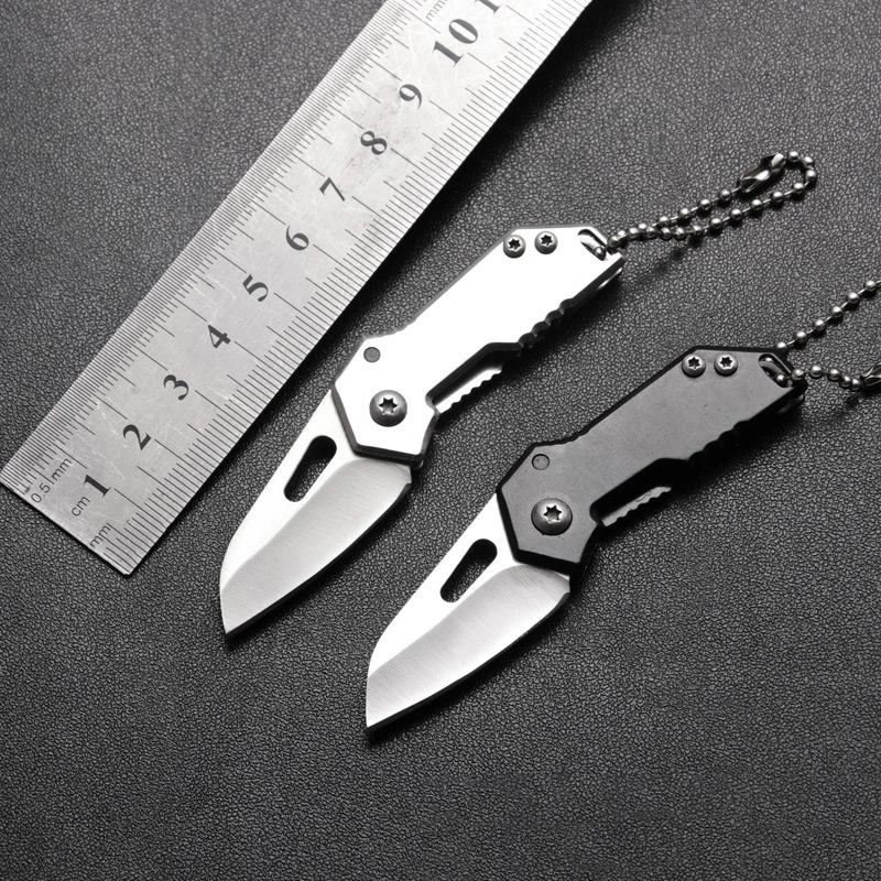 High Quality Hardness Stainless Steel Self Defense Keychain With Pocket Knife