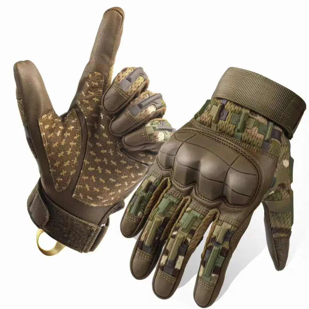2023 New tactical touchscreen gloves tactical shooting rubber knuckle gloves tactical full finger motorcycle combat Glove