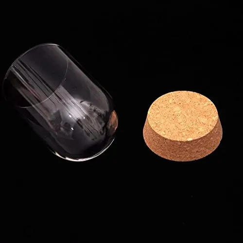 Wholesale hand made borosilicate decorative mini glass dome 18mm glass dome with cork