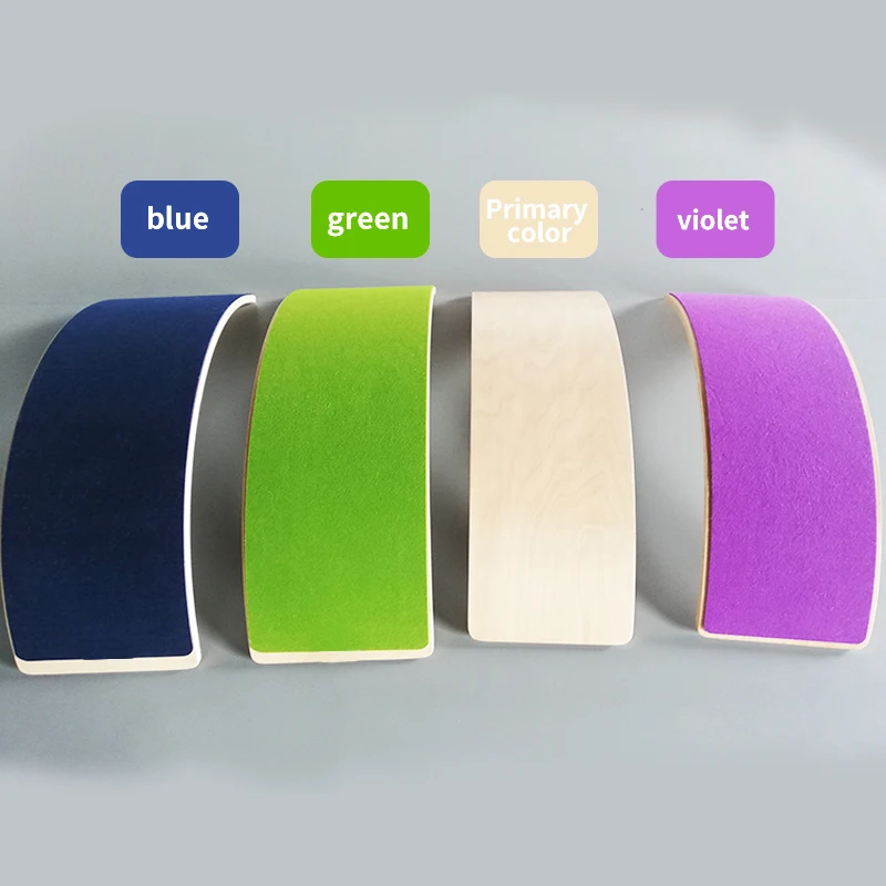 Wholesale gym custom adults workout fitness wooden surf balance board ebony tennis trainer