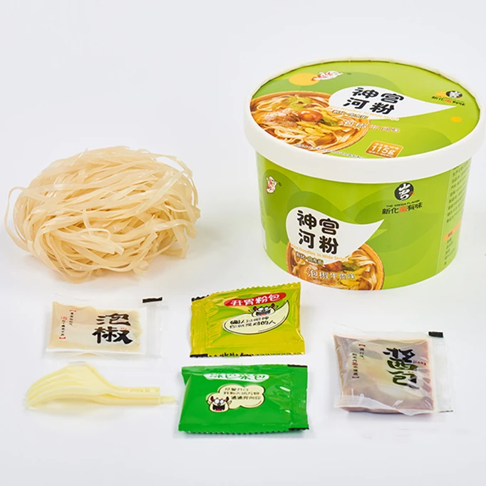 Premium Quality Ramen Noodles Delicious Fast Cooked Malaysia Instant Noodles Bowl Beef Soup with Rice Noodle