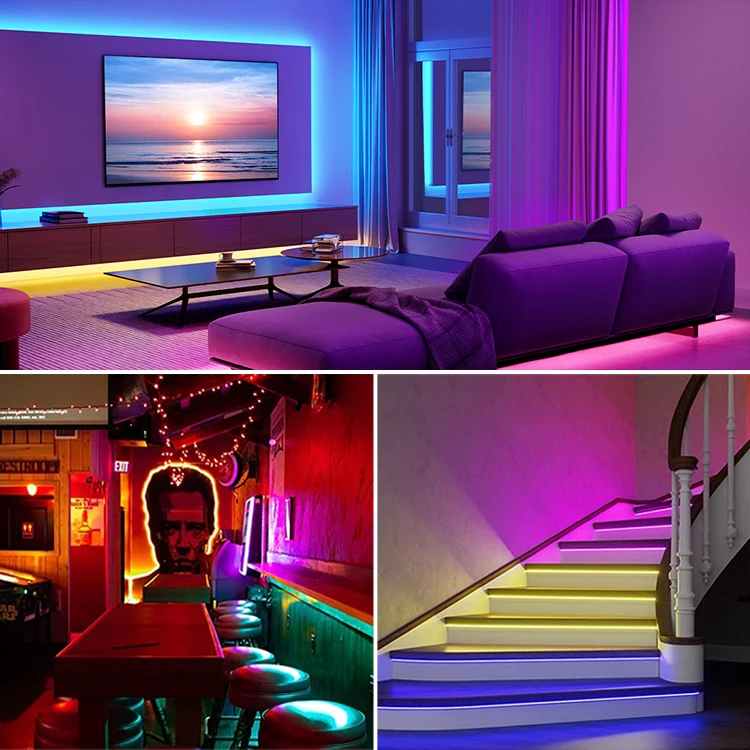 5M 576LEDS/M RGB COB LED Strip Lights Flexible Cabinet Kitchen Tape Decor DIY Lighting